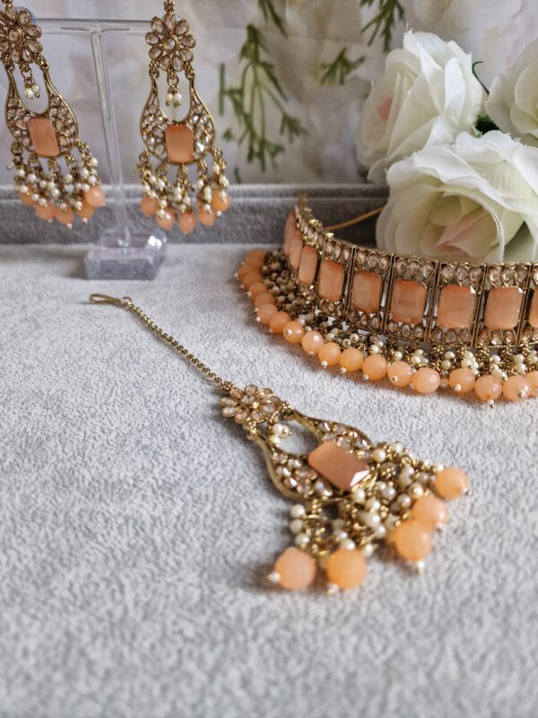 Bridal Orange Choker Set