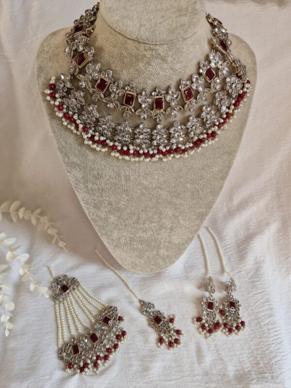 Red & Silver Bridal Set