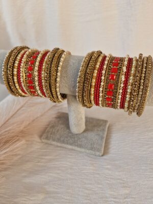 Red and Gold Bangles