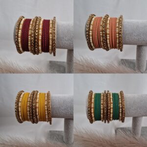 Gold and Pearl Bangles